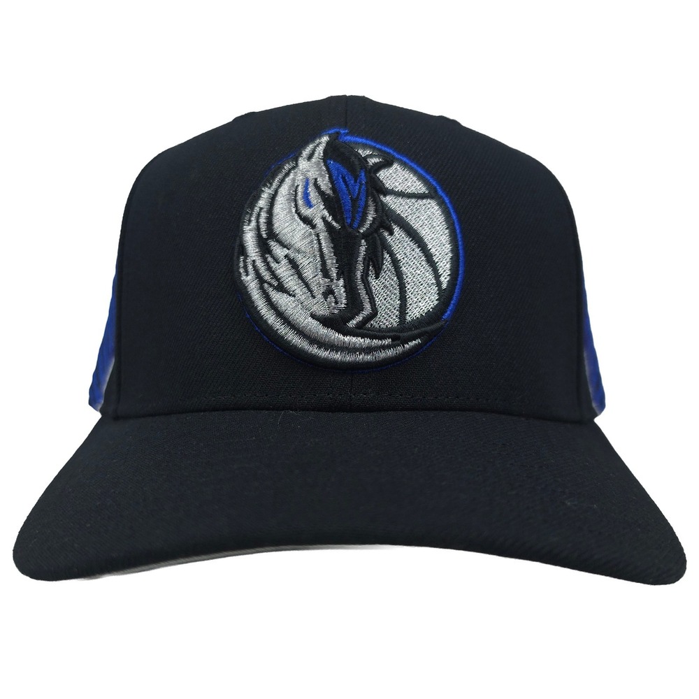 Dallas Mavs Mitchell & Ness NBA Pro Fit Snapback Hat Cap 3D Logo Black New